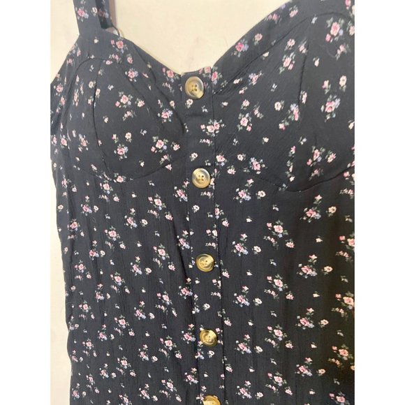 Blue Floral Sun Mini Dress - Picture 2 of 3